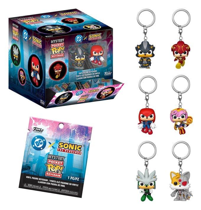 sonic figurine, pocket pop, schlüsselanhänger, vinyl figurine, dc superheroes