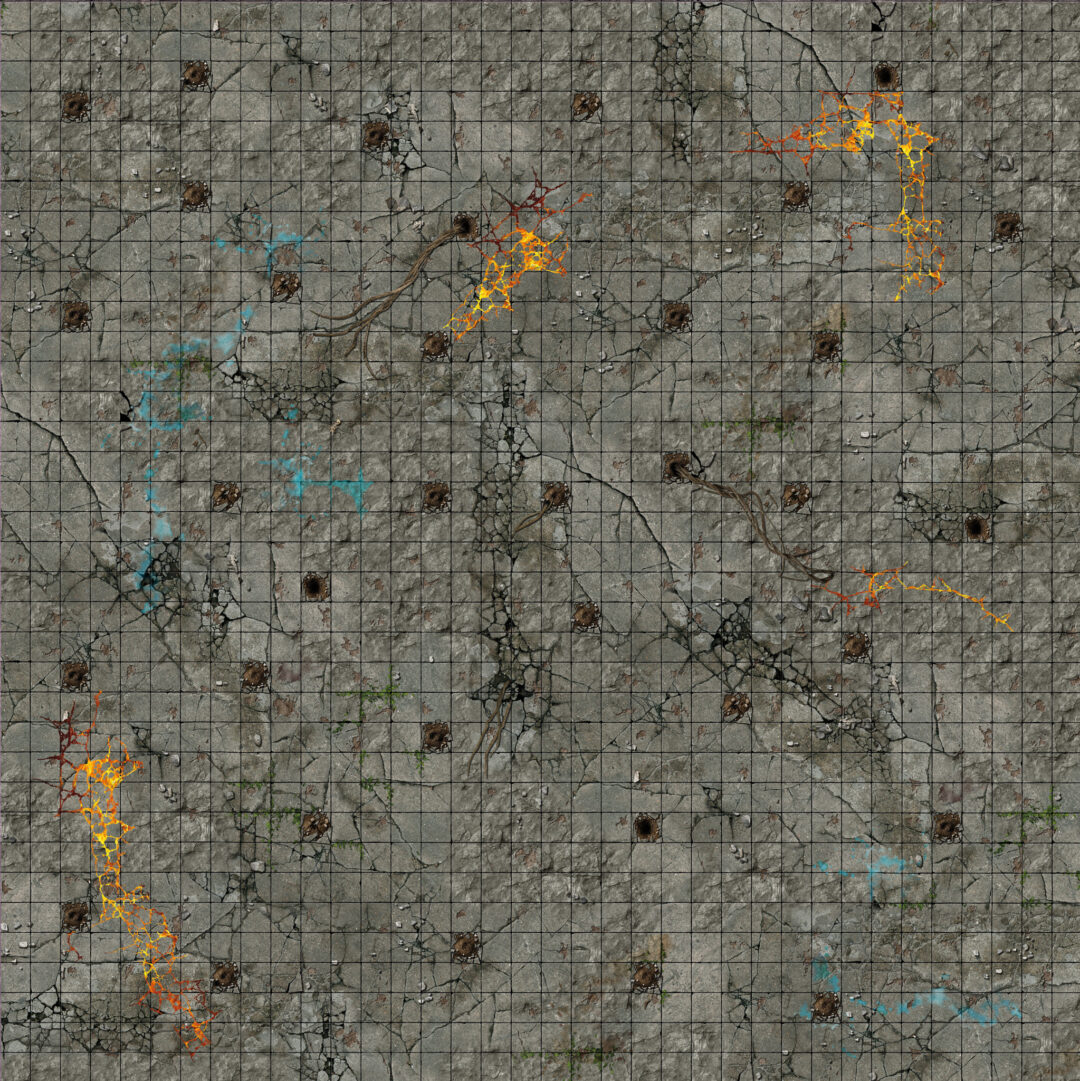 Battle Systems: Dungeon Gaming Mat 90x90cm Grid