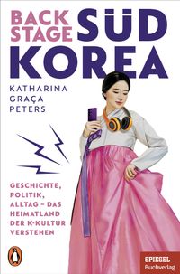 Backstage Südkorea Mode, Kleid, Frau, Kopfhörer, Buch, Poster, Koreanisch, Backstage, pinkes Kleid, Schnürung