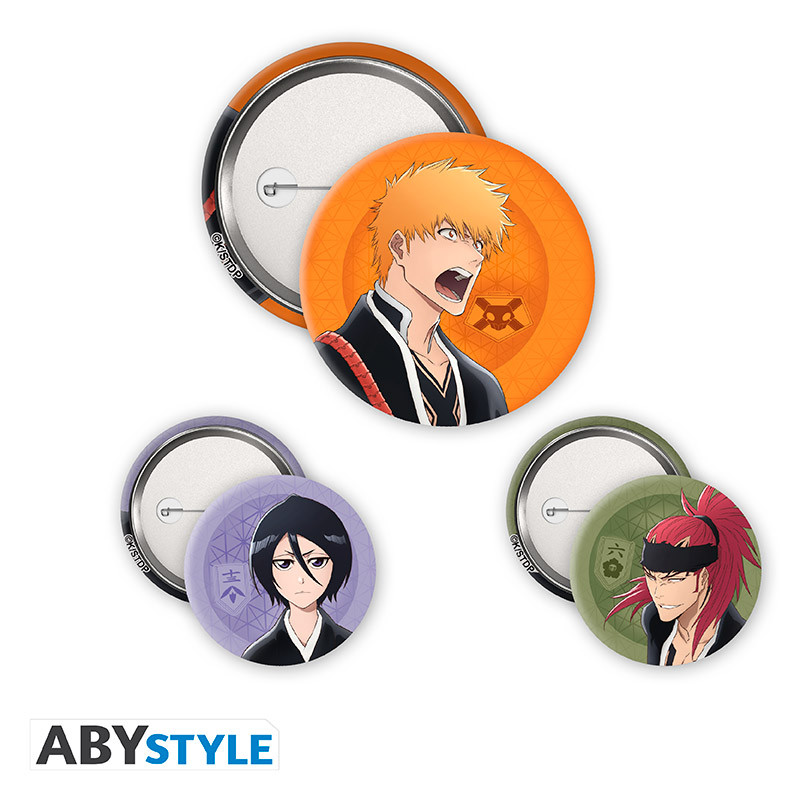 Bleach: Button Set Ichigo, Rukia, Renji Bleach: Button Set Ichigo, Rukia, Renji