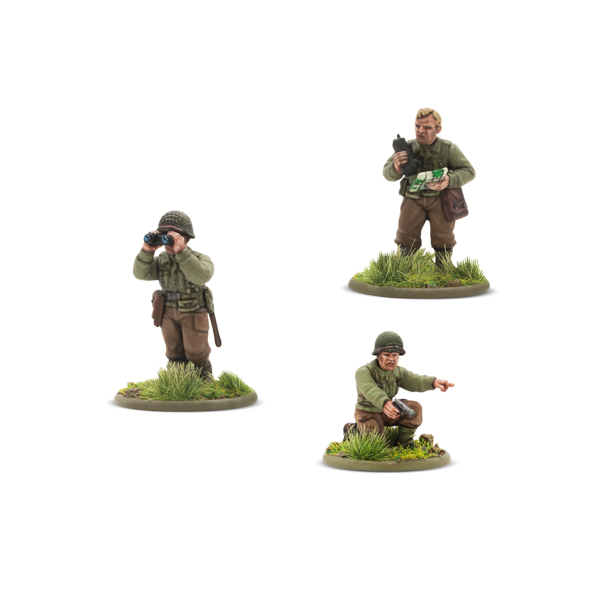Miniaturfiguren, Soldaten, Militärische Diorama, Grüne Uniform, Basis Gras