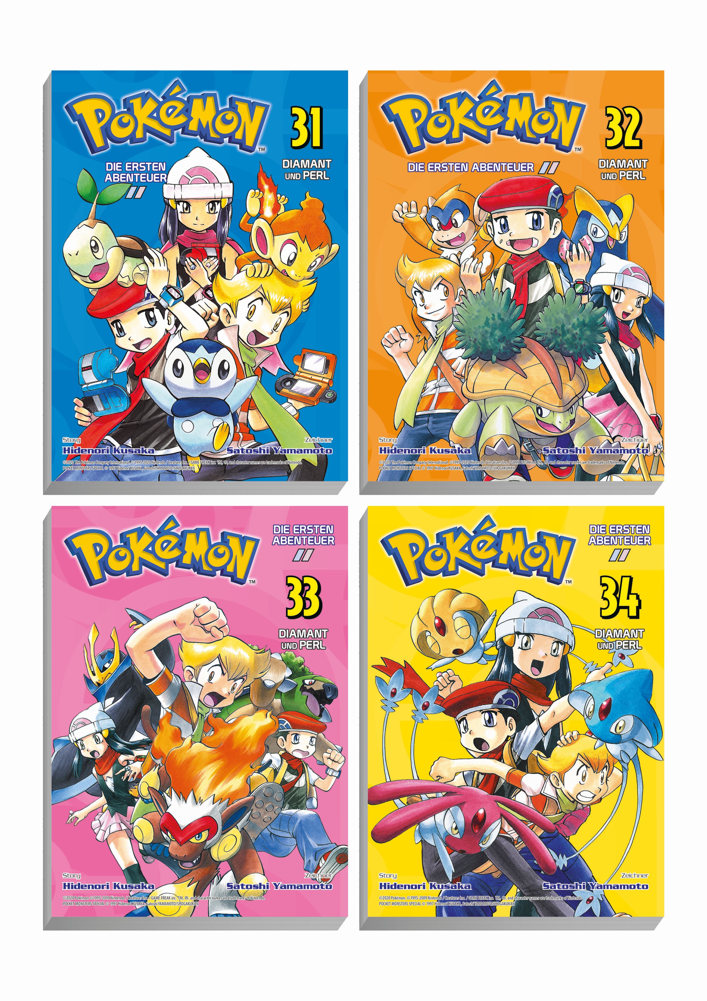 Pokémon - Die ersten Abenteuer Bd.31-34 Manga Pack