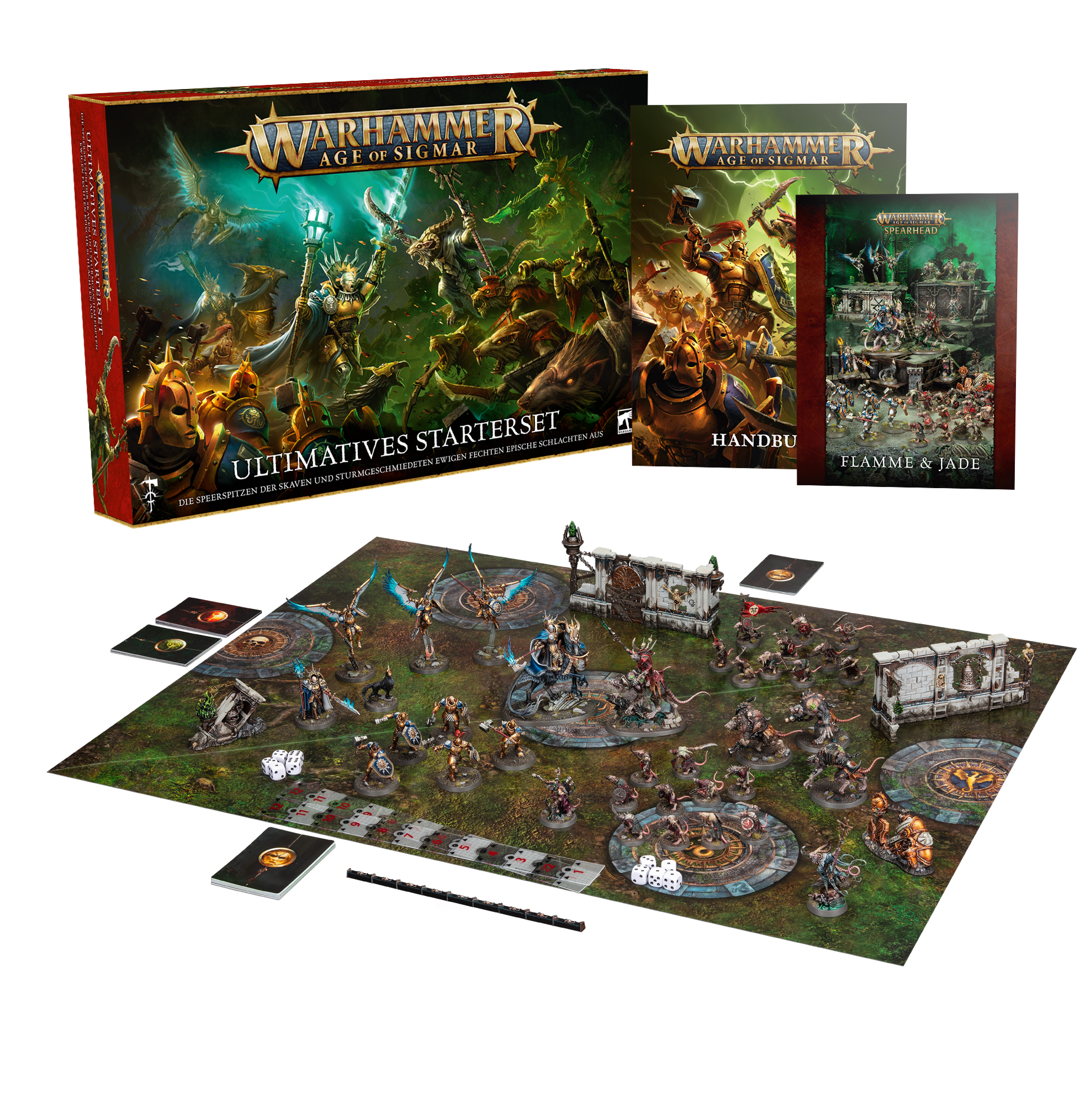 Age of Sigmar: Ultimate Starter Set dt. Warhammer, Alter von Sigmar, Spielebox, Miniaturen, Brettspiel