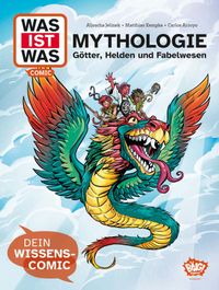 Mythologie, Drache, Flügeldrache, bunt, Comic