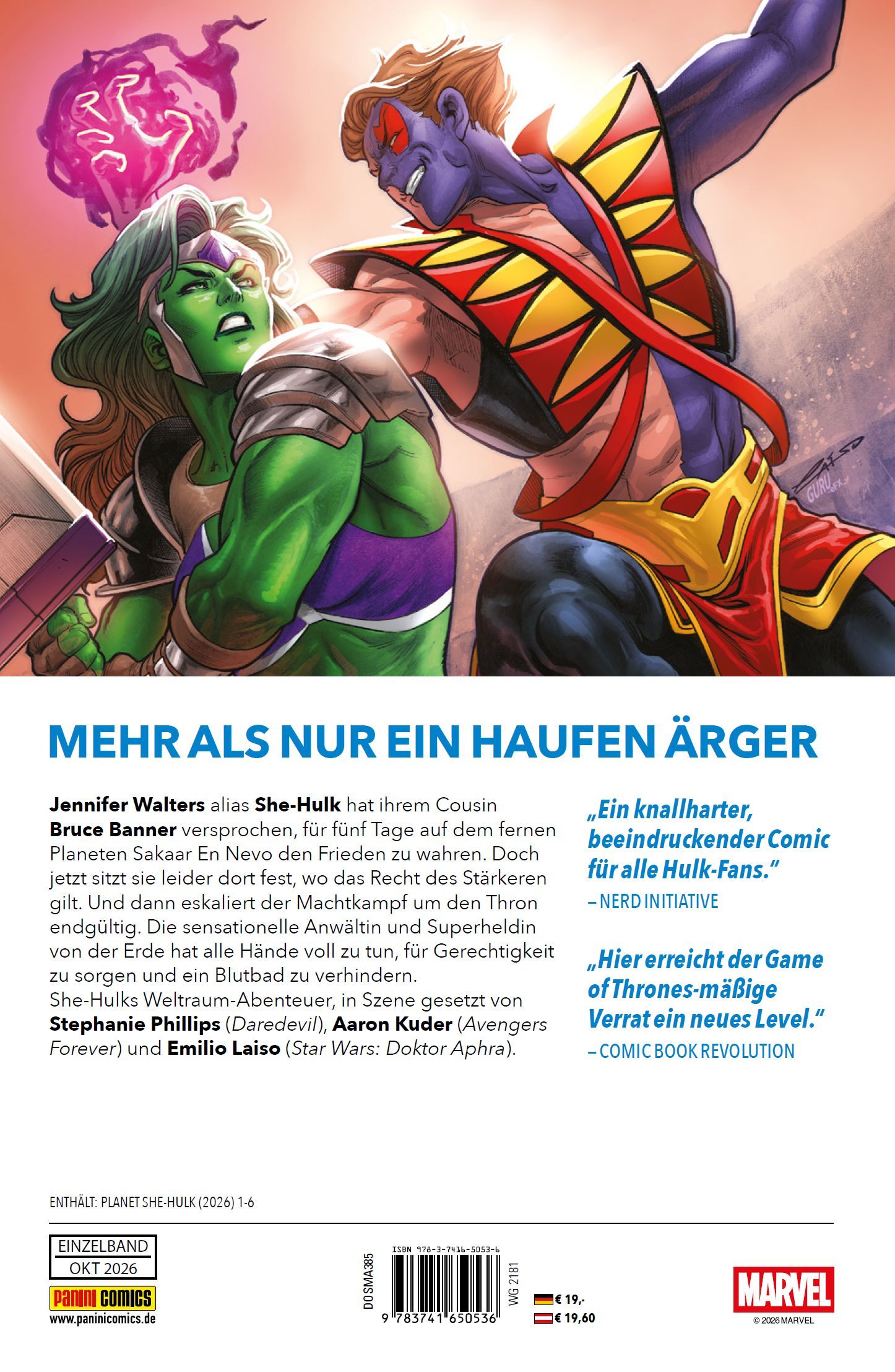 Planet She-Hulk: Kampf um die Krone Superhelden, Comic-Style, Zwei-Charaktere, Hulk, Thron-Kostüm