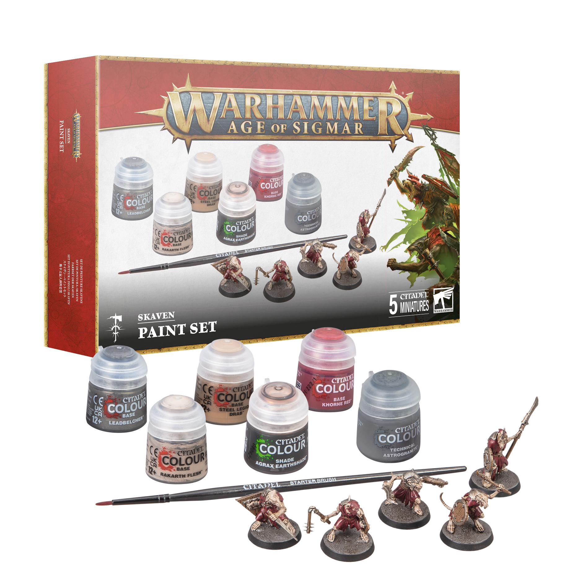 paint set, miniatures, warhammer, acrylic paints, pinceaux