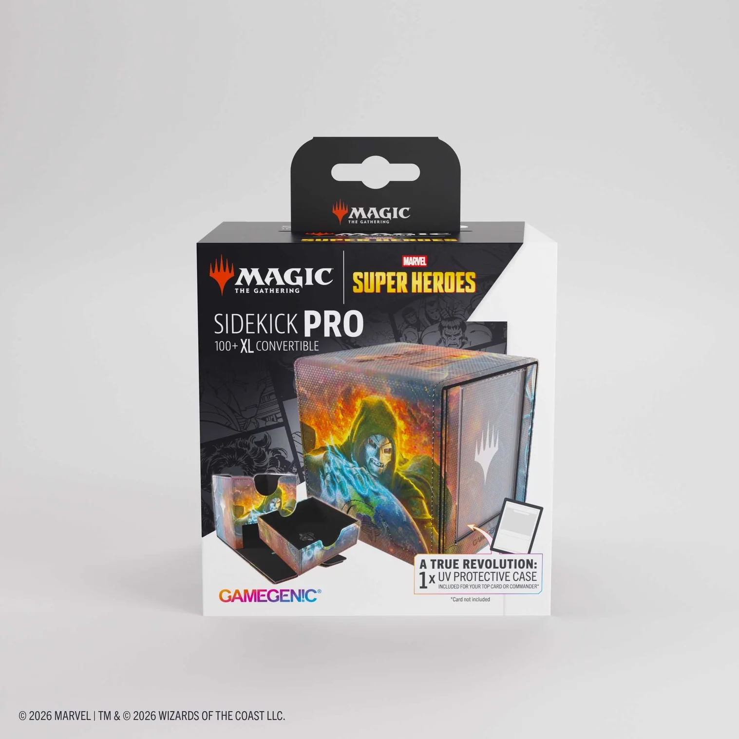 Magic: The Gathering, Sidekick Pro, 100+ XL convertibel, UV-Schutzcase, Marvel-Superhelden