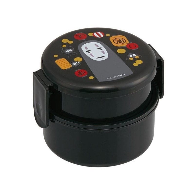 Chihiros Reise ins Zauberland: Bento Box Ohngesicht zweilagig schwarz rund Chihiros Reise ins Zauberland: Bento Box Ohngesicht zweilagig schwarz rund
