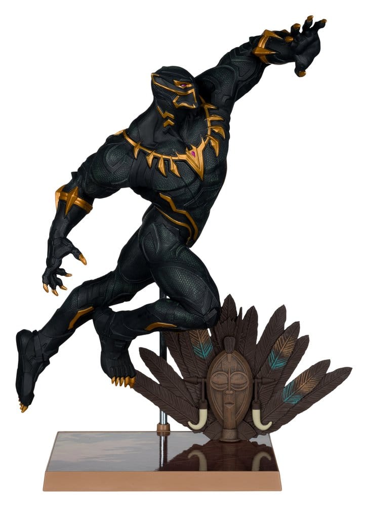 Marvel Rivals Collection: Statue Black Panther 27cm (mit Comic) figuren, statue, beweglich, schwarz, gold