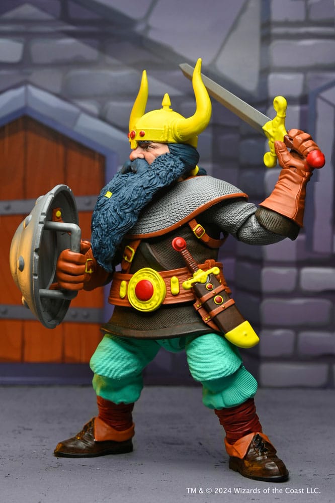 D&D AF: Elkorn Good Dwarf Fighter 15cm Wikinger, Actionfigur, Phantasiefigur, Rüstung, Schwert