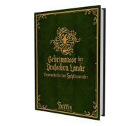 Wandbild, Grünes Buchcover, Verzierungen, Goldtöne, Buchformat