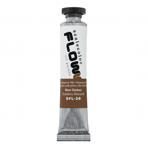 SCALECOLOR Flow RAW UMBER Tube (20ml) Ölfarbe, Leinölfir lack?, Kerzen?, Künstlerfarbe?
