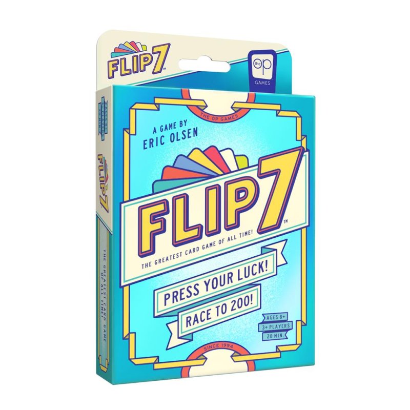Flip 7 engl. Peg Edition Kartenspiel, Flip 7, blaues Umfeld, Partyspiel, Familienspiel