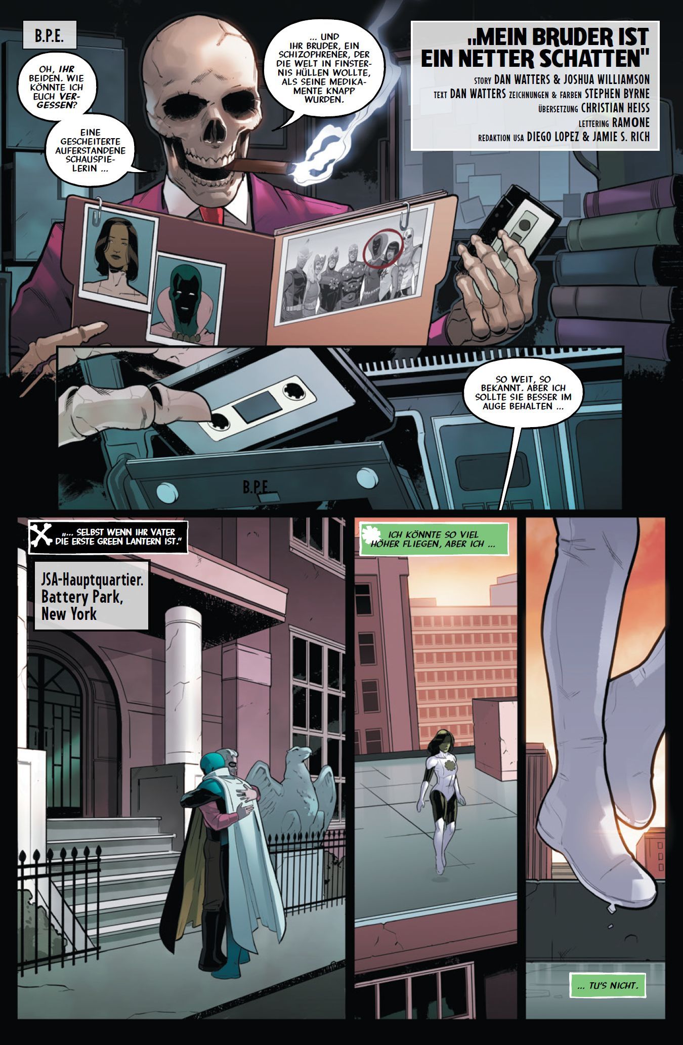 Comic, Panel, Character, Schädel, New York
