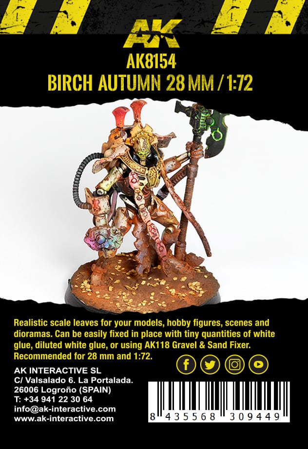 AK: BIRCH AUTUMN LEAVES - 28 mm. 1/72 (Bag 7 gr.) AK: BIRCH AUTUMN LEAVES - 28 mm. 1/72 (Bag 7 gr.)