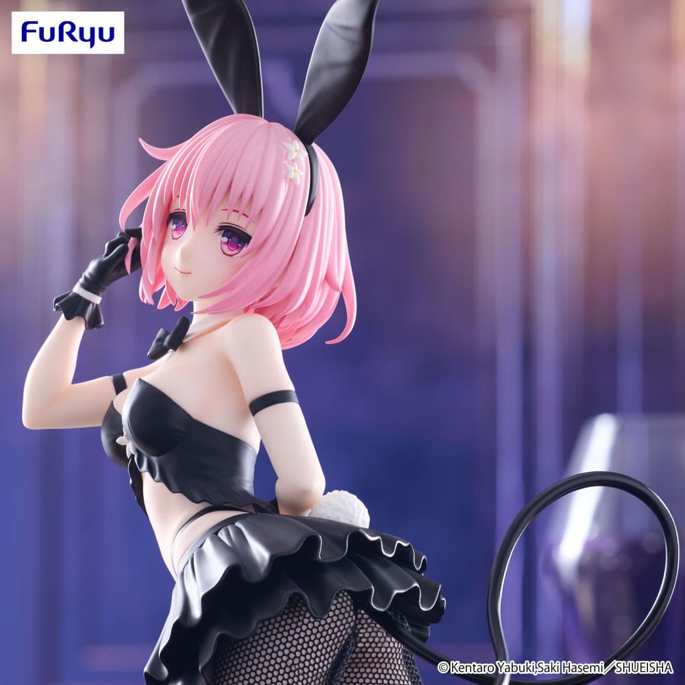 To Love Ru PVC Statue: Momo Belia Deviluke BiCute Bunnies 27cm Figurine, Bunny girl, Pink hair, Lingerie costume, Stocking fishnet