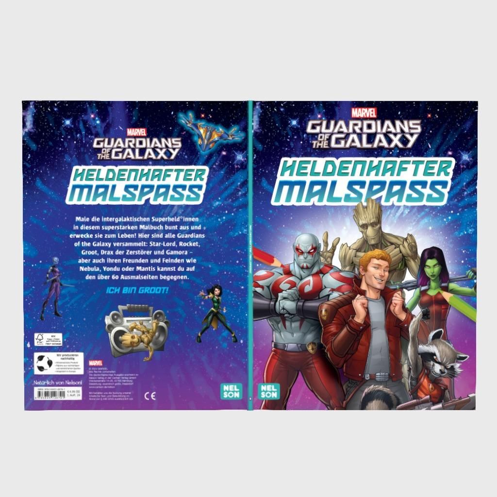 Marvel: Guardians of the Galaxy: Heldenhafter Malspaß Guardians of the Galaxy, Malspass, Comic, Riesenbuch, Spielzeug