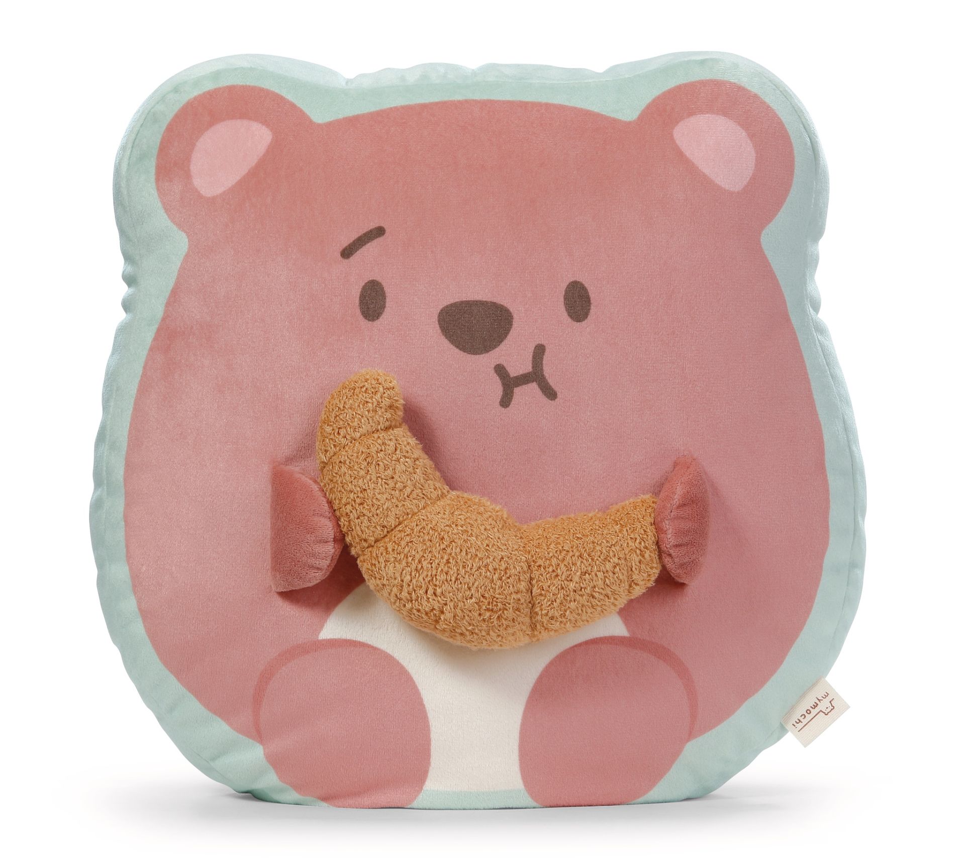 MyMochi: Plüsch Kissen Bär Nomo mit Croissant 35cm MyMochi: Plüsch Kissen Bär Nomo mit Croissant 35cm