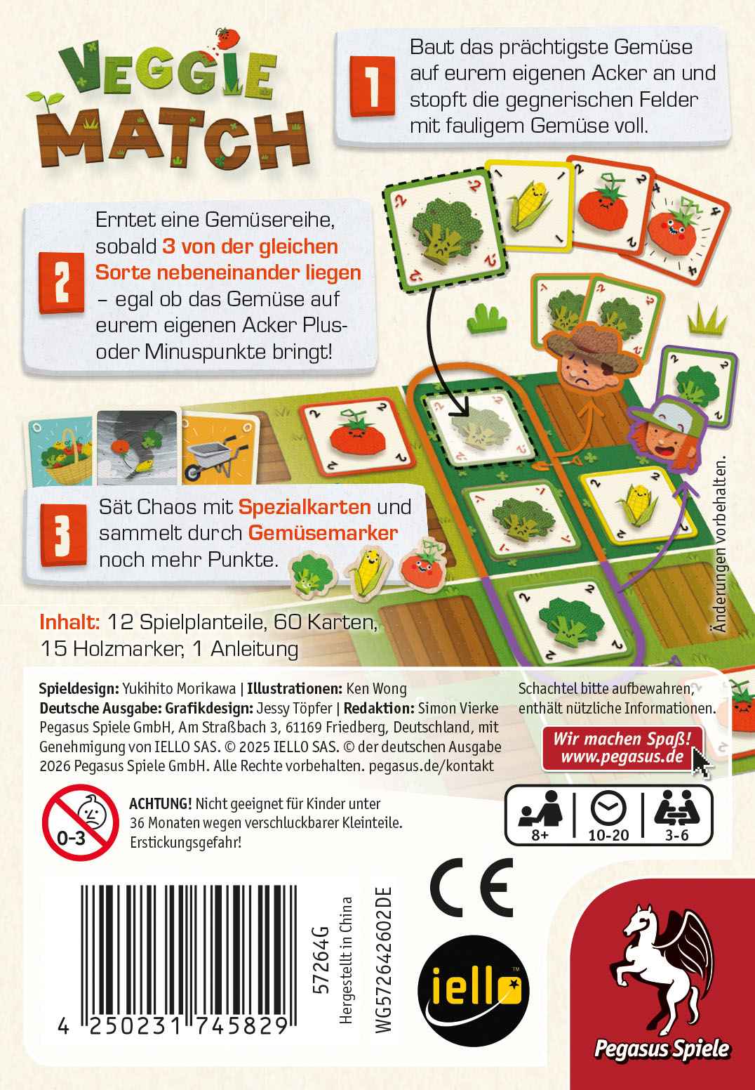 Veggie Match fruit, Gemüse, Kartenspiel, Brettspiel, Kinder-Spiel
