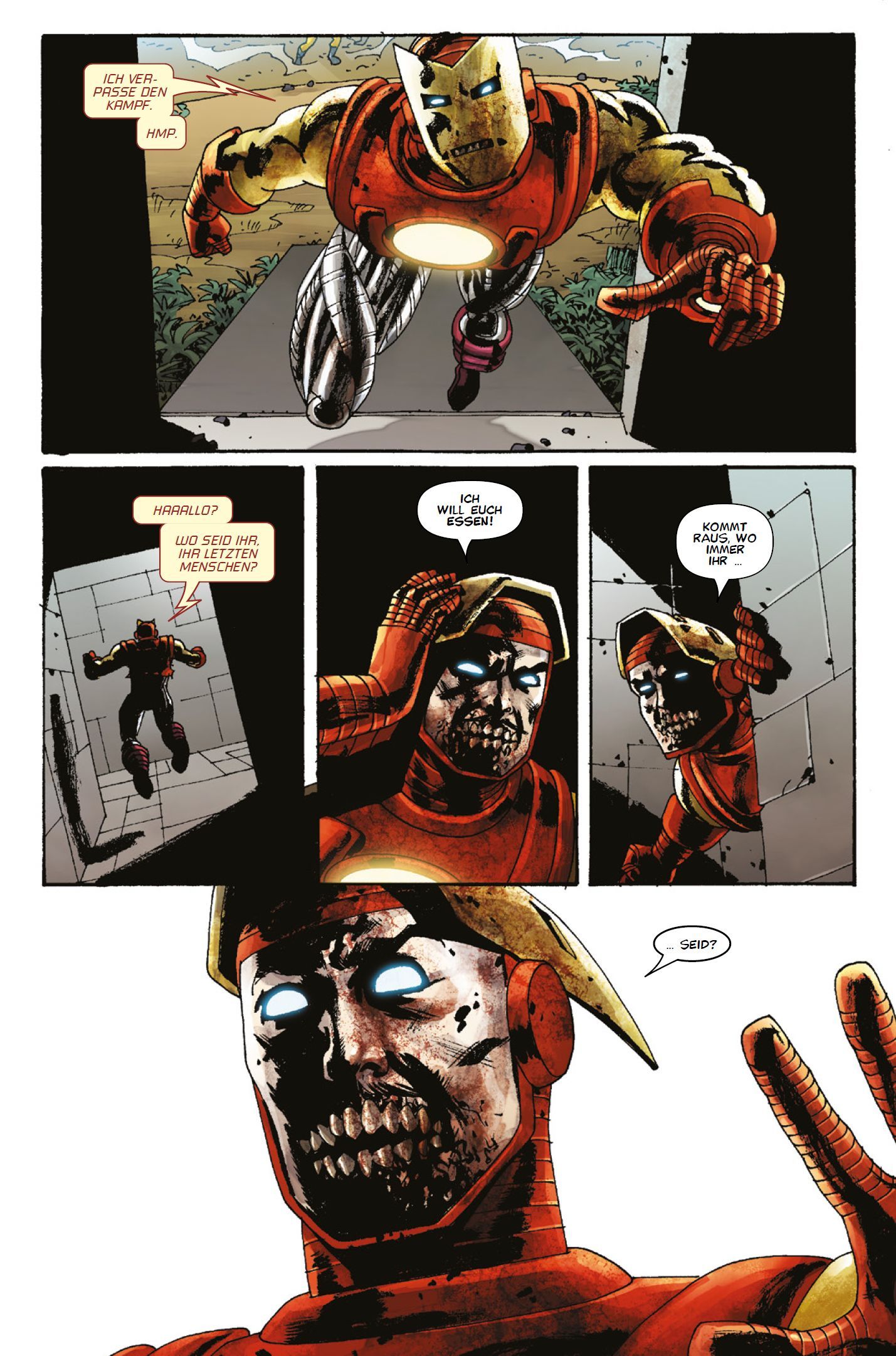 Roboter, Superheld, Rüstung, Metallic, Comic