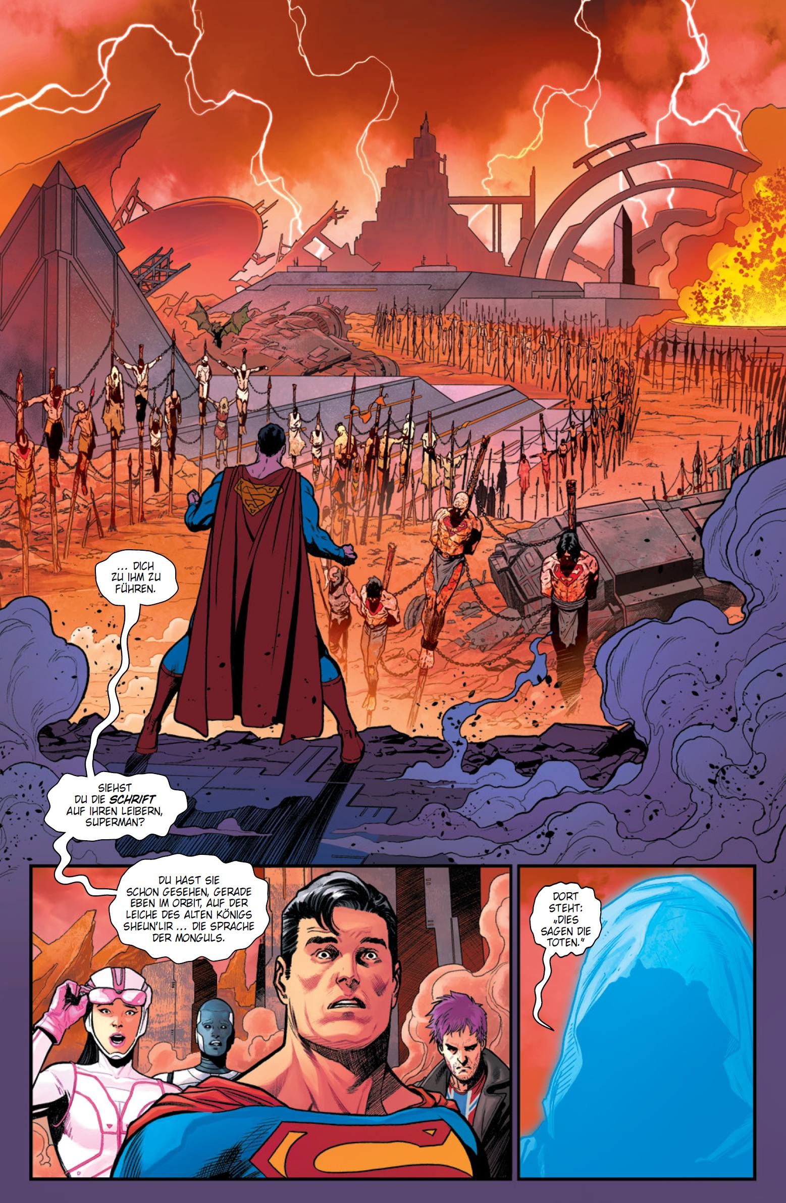 Superman Action Comics Bd.2: Die Warworld-Saga 2022 Comic, Superheld, Landschaft, Branding nicht sichtbar, Feuer