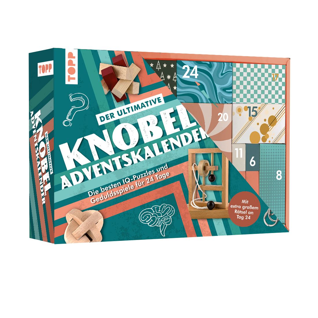 Adventskalender: Ultimativer Knobel-Adventskalender Adventskalender, Knobel, Puzzles, Holzspielzeug, 21 Tage Advent