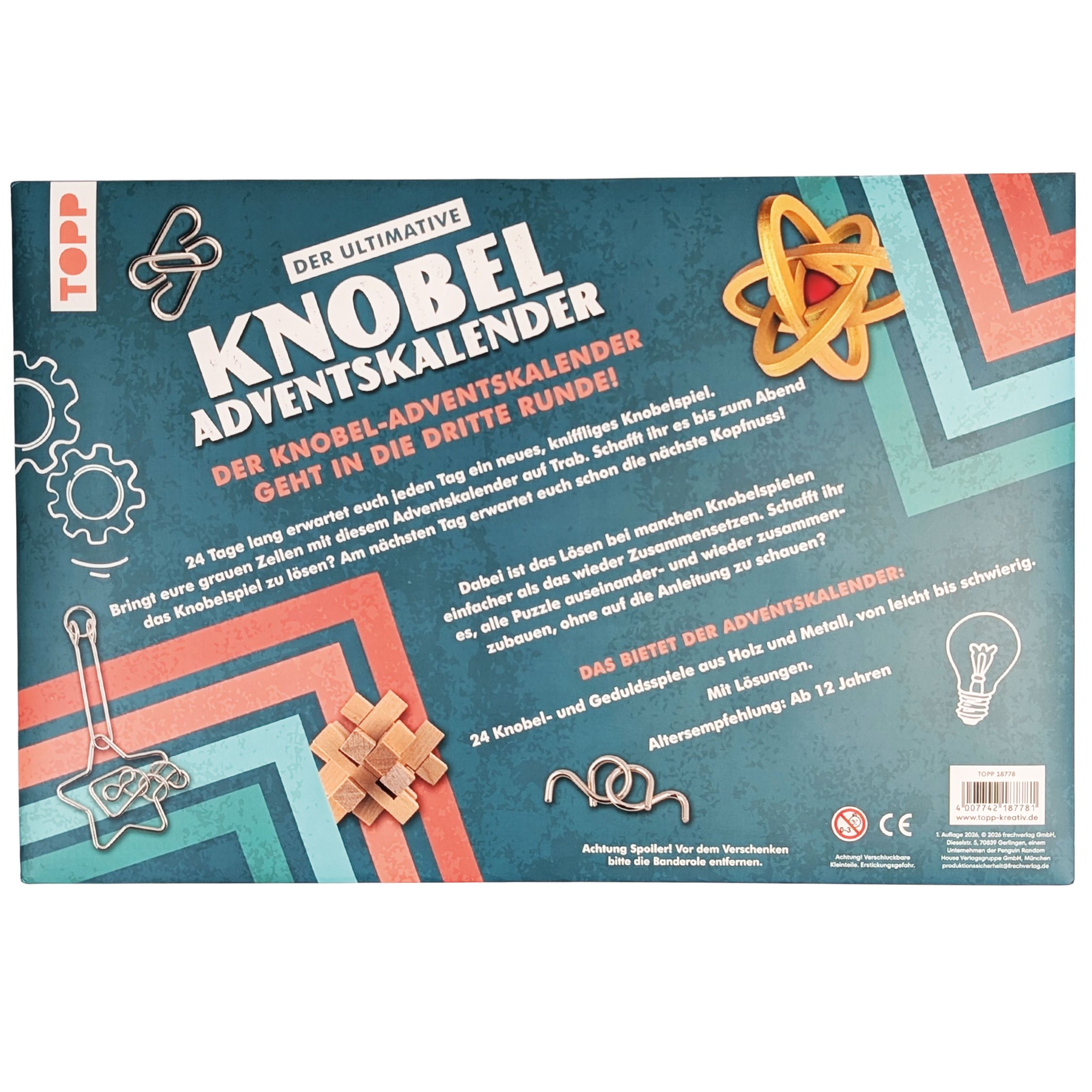Adventskalender: Ultimativer Knobel-Adventskalender Knobel, Adventskalender, Puzzle, Holz, Spielset