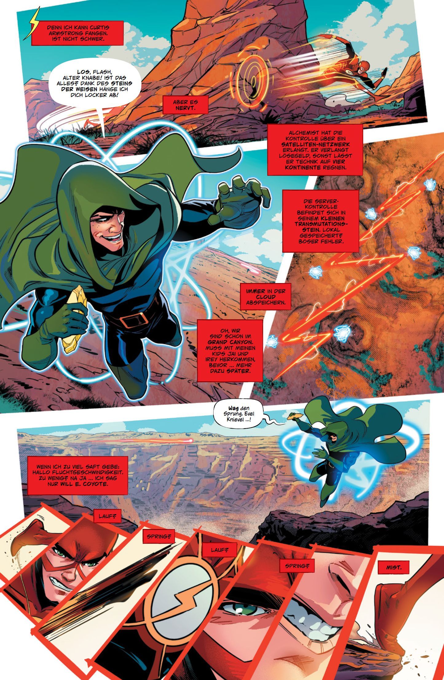 Cape, Kapuze, Blitz, Superheld, Comic-Panelen