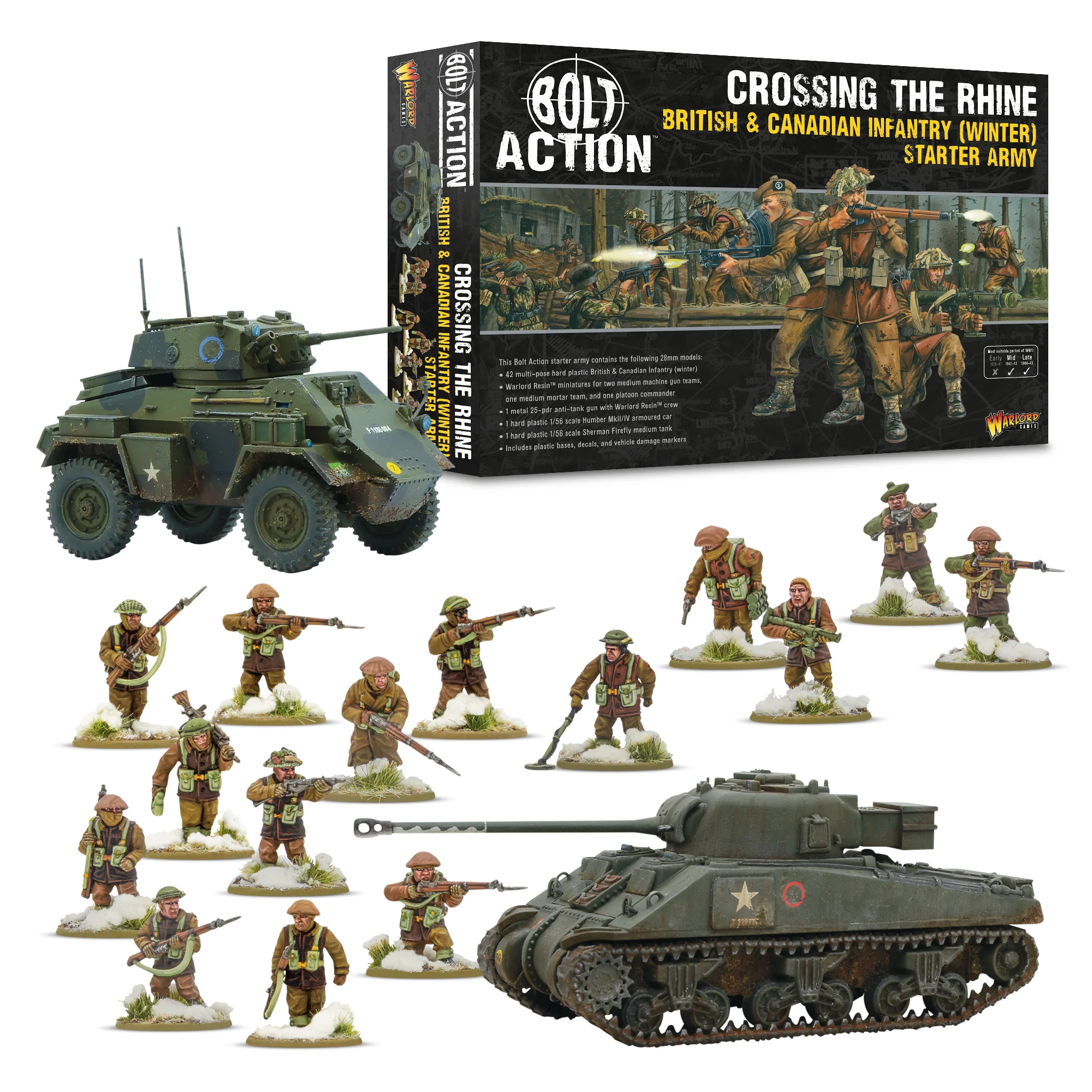 Bolt Action: Starter Army - British & Canadian Infantry (Winter) "Crossing the Rhine" Bolt Action: Starter Army - British & Canadian Infantry (Winter) "Crossing the Rhine"
