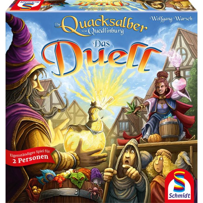 Karten-Block, Brettspiel, Zwei-Personen, Abenteuer, Quacksalber-Duell
