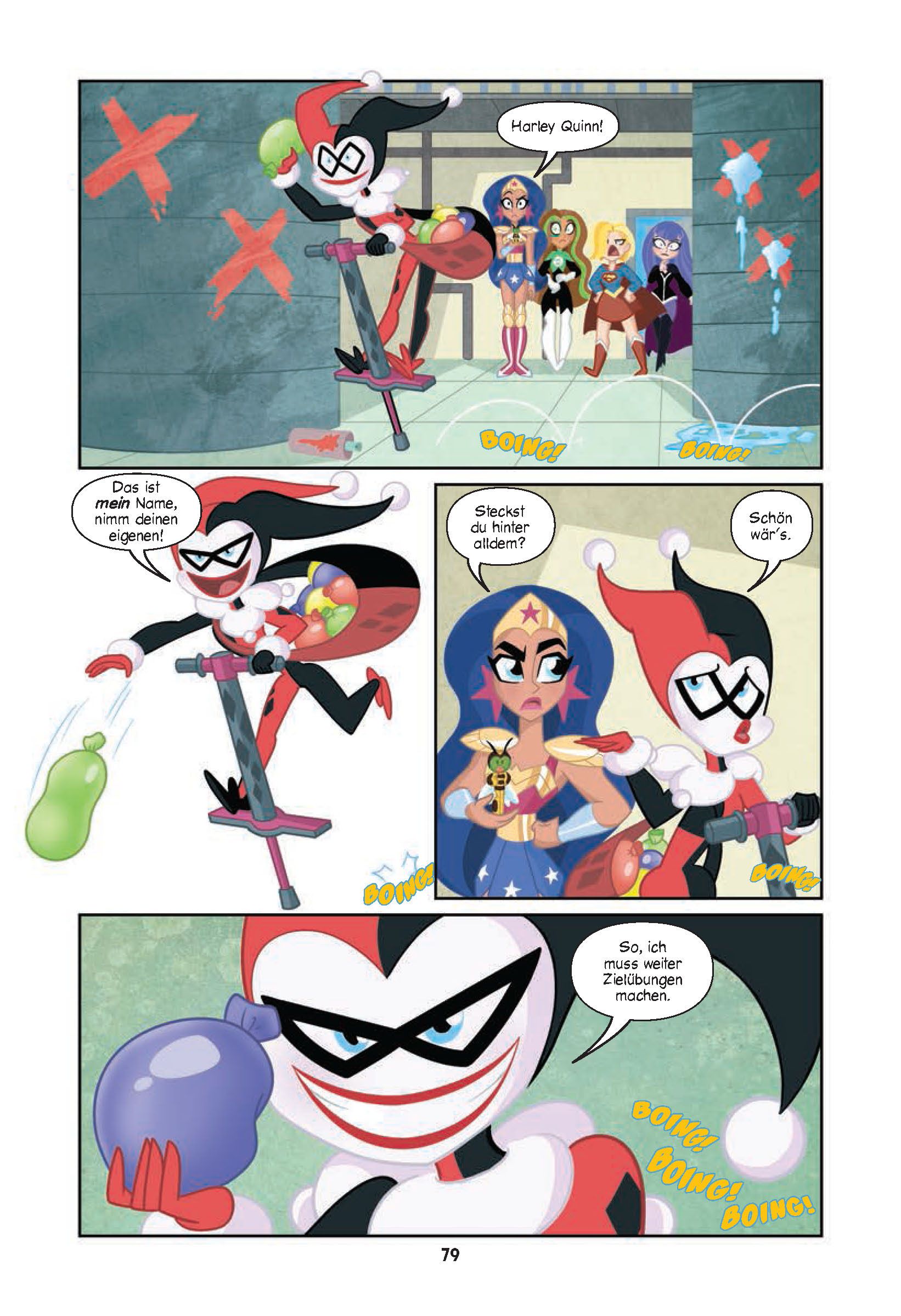 Comic, Harley Quinn, Puppe, Medaillen, Sprüche