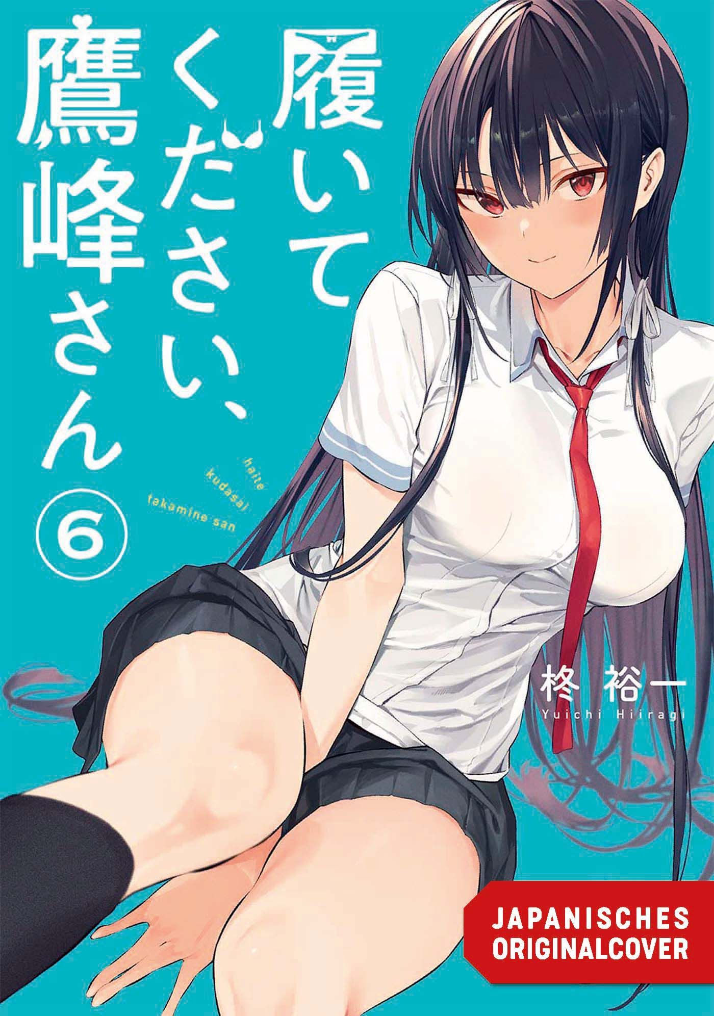 Bitte zieh dich an, Takamine Bd.6 manga, girl, Schuluniform, Krawatte, blauer Hintergrund