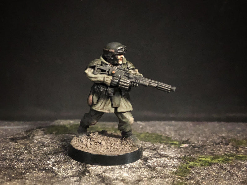 Wargames Atlantic: Death Fields - Raumjäger Infantry Miniatur, Soldat, Figur, Gewehr, Base