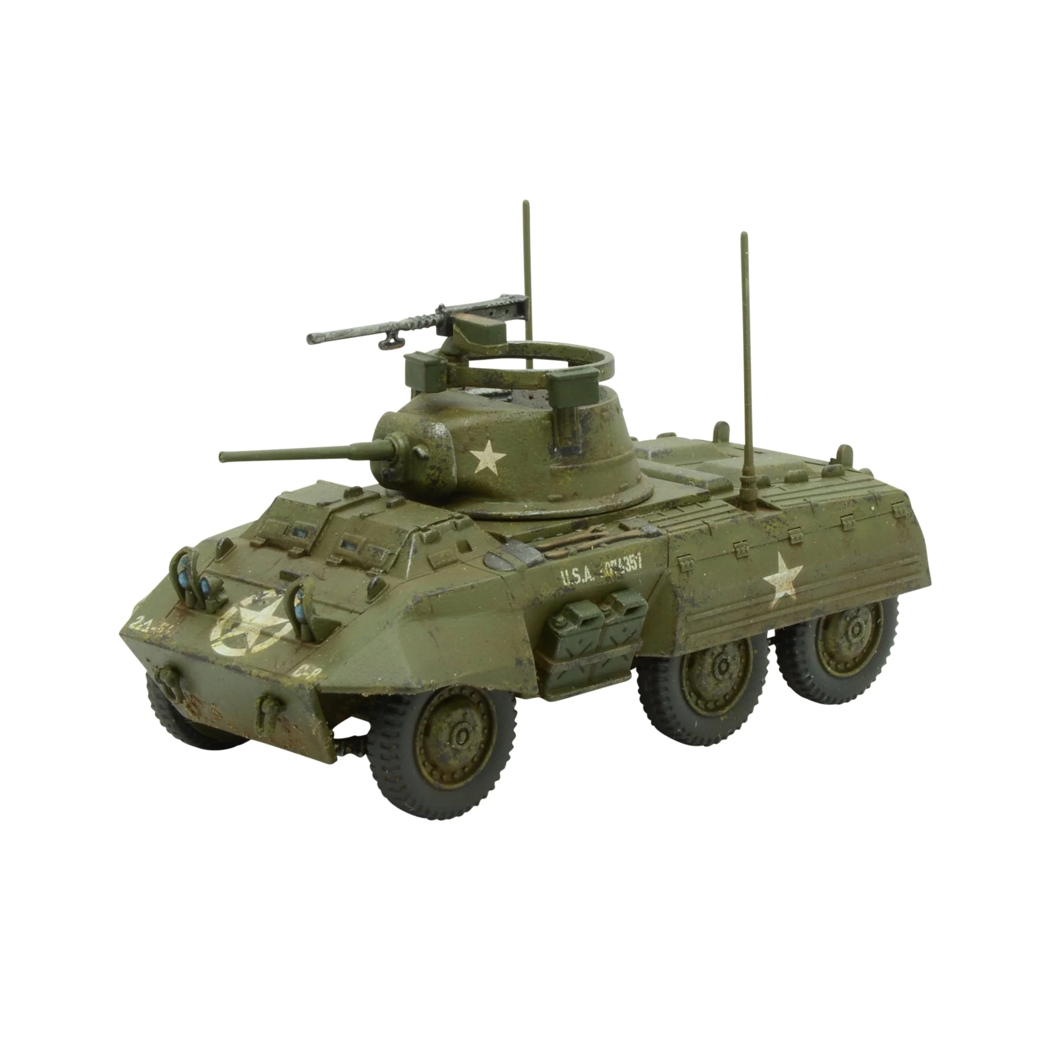 Bolt Action: US - Stars and Stripes US starter army panzer, militärisches fahrzeug, gepanzertes auto, grün camouflage, ck base