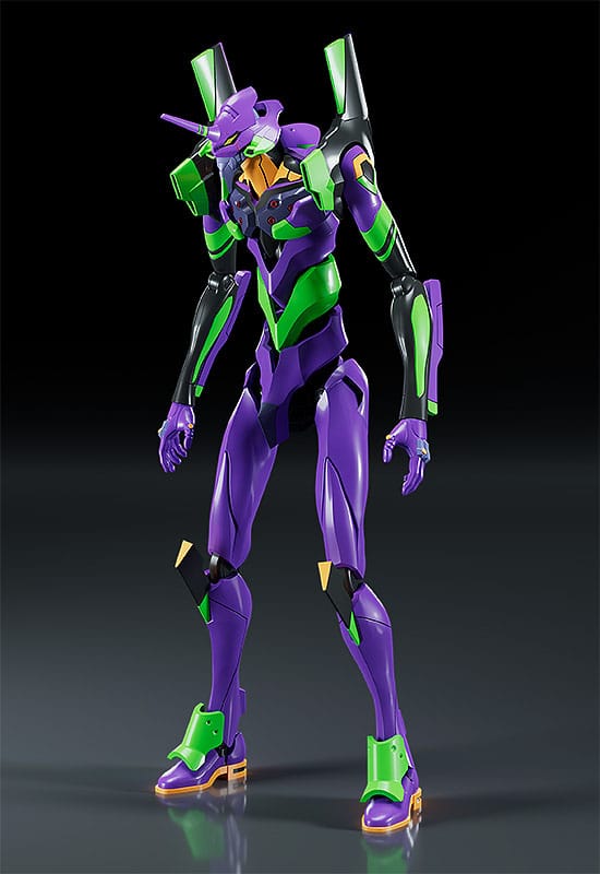Action-figur, Mecha, Lila Figur, Grüne Akzente, beweglich