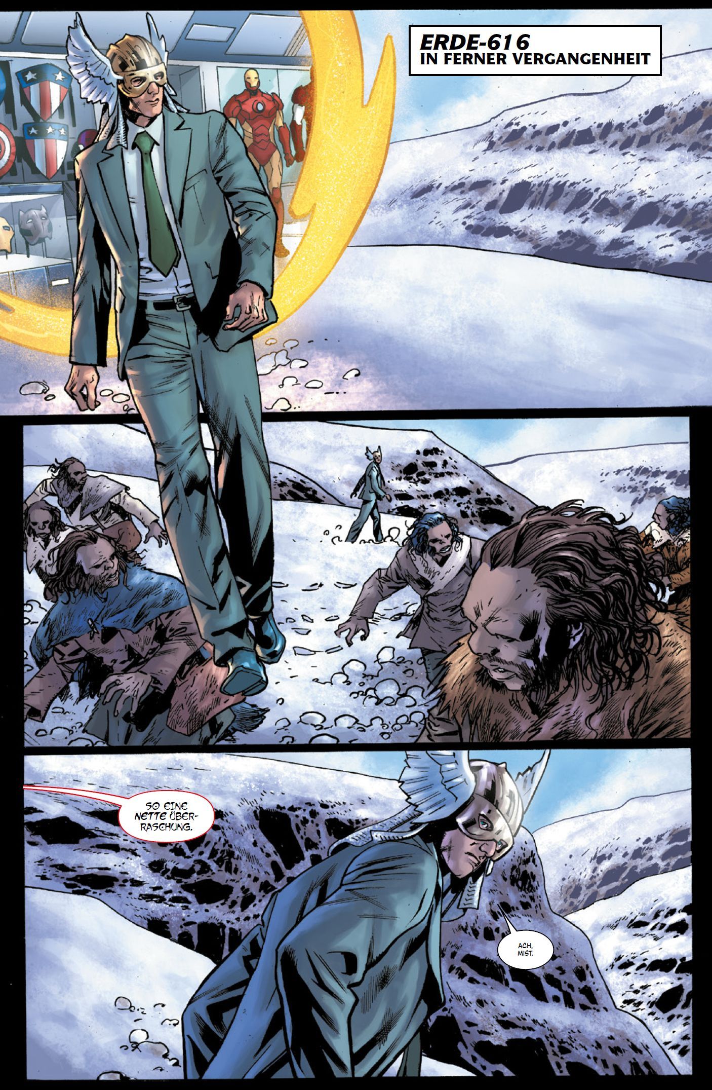 Avengers Bd.12: Die mächtigsten Krieger aller Zeiten Comic, Astronaut, Winged helmet, Schneelandschaft, Gruppe