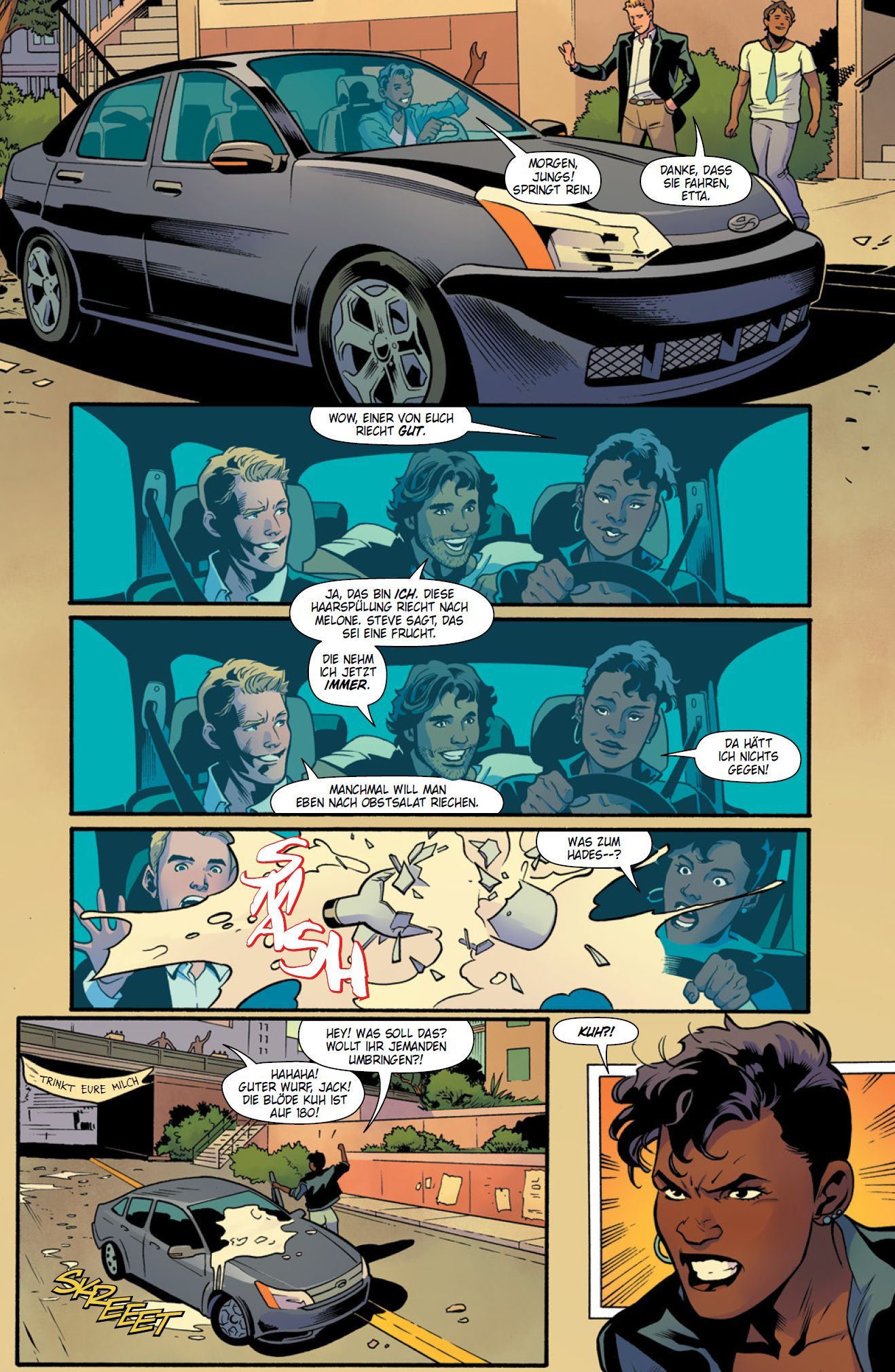 Wonder Woman Bd.4: Vier gegen Dr. Psycho 2022 Sedan, Auto, Scheinwerfer, Kombi, Comic-Fahrzeug