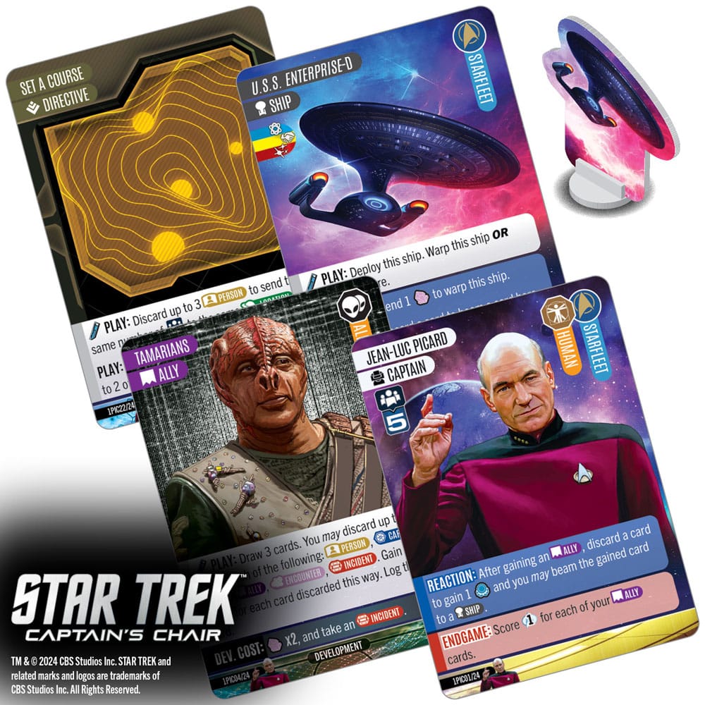 Star Trek: Captains Chair engl. Star Trek Karten, Star Trek Deck, Spielkarten, Außerirdischer Charakter, Schiffs Karte