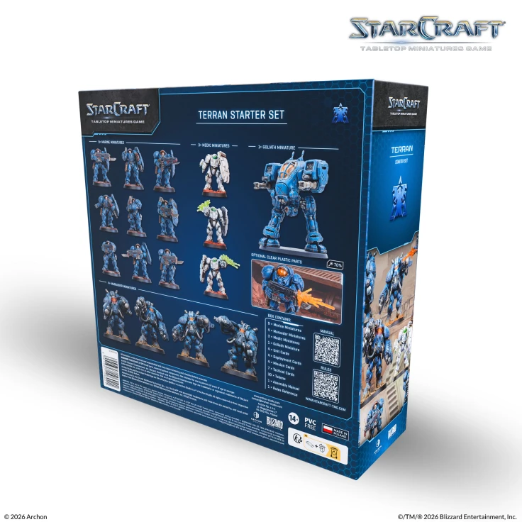 Terran Starter-Set, Miniaturen, Metallische Farbe, Blau, Anleitung