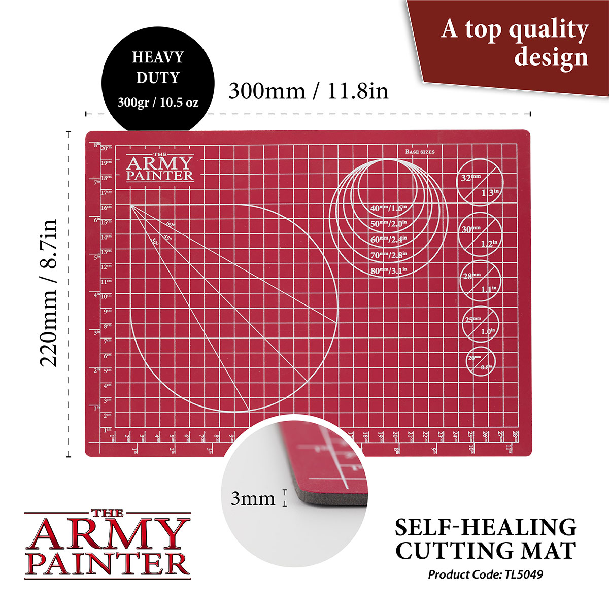Army Painter: Tool - Cutting Mat self healing (Neu) Army Painter: Tool - Cutting Mat self healing (Neu)