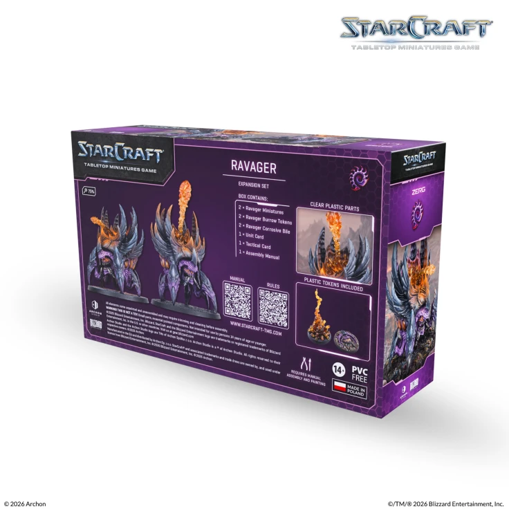 Ravager, Expansionssatz, Tabletop-Migaturen, PVC frei, Lila Box