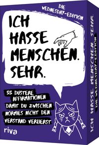 Ich hasse Menschen. Sehr. Die Wednesday-Edition Katalog-Design, Satirisches Zitat, Verpackung-Box, Comic-Stil, Riva-Verlag