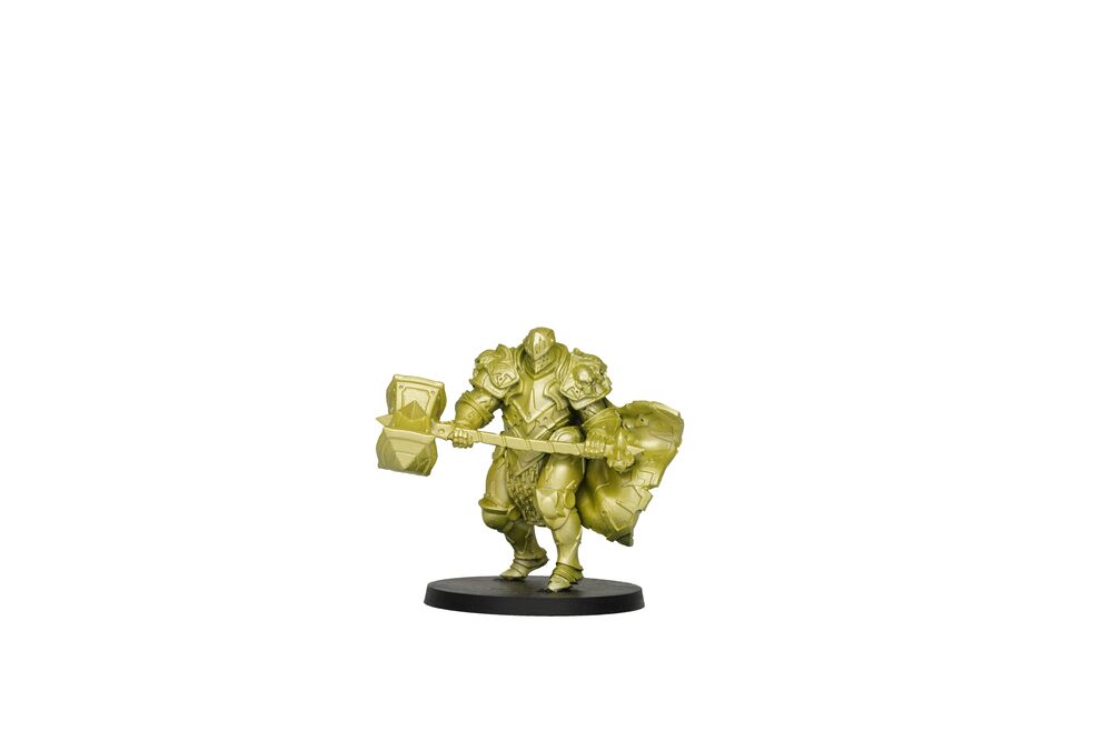 miniatur, figur, hammer, krieger, boss