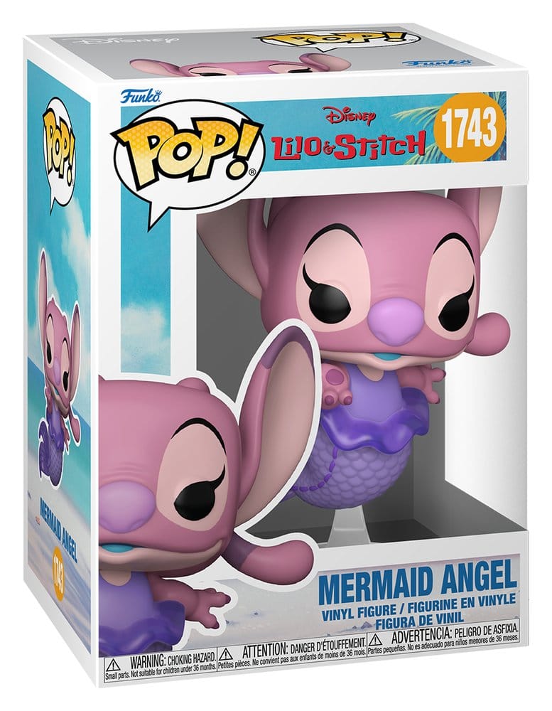 Lilo & Stitch: POP Mermaid Angel (1743) mermaid, angel, vinyl figure, pink dinosaur, collectible