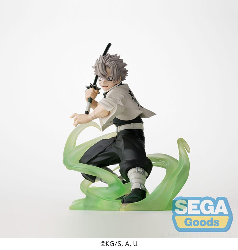 Figur, Anime-Figur, Kunststoff, Schwert, Grüner Wirbelschwung
