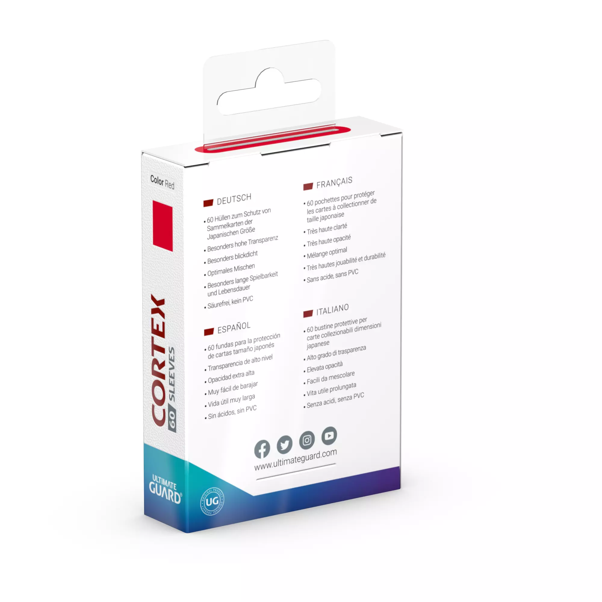 Ultimate Guard: Kartenhüllen Cortex Rot japanisch (60)