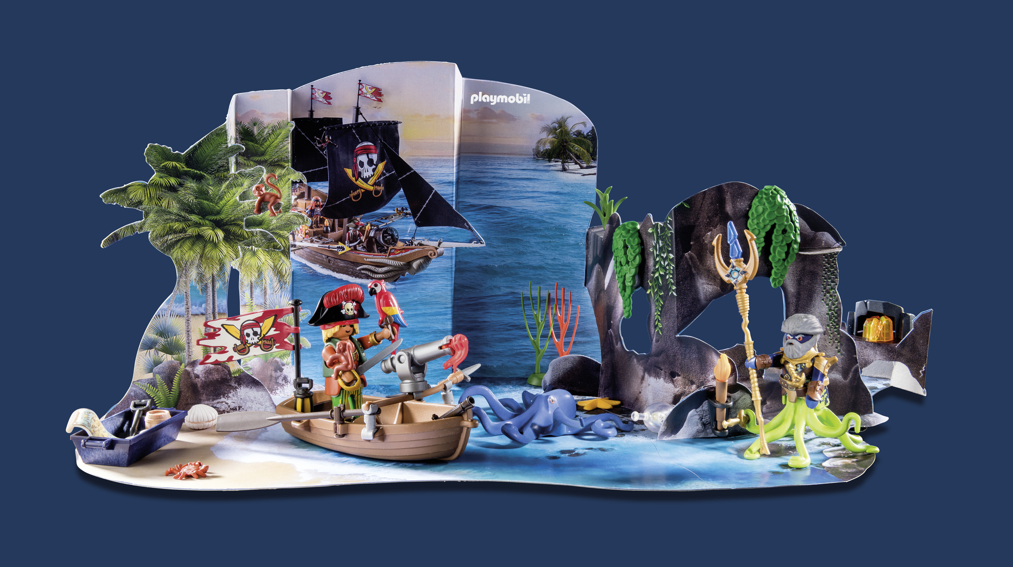 Pirate, Piratenschiff, Schatzinsel, Playmobil, Figuren
