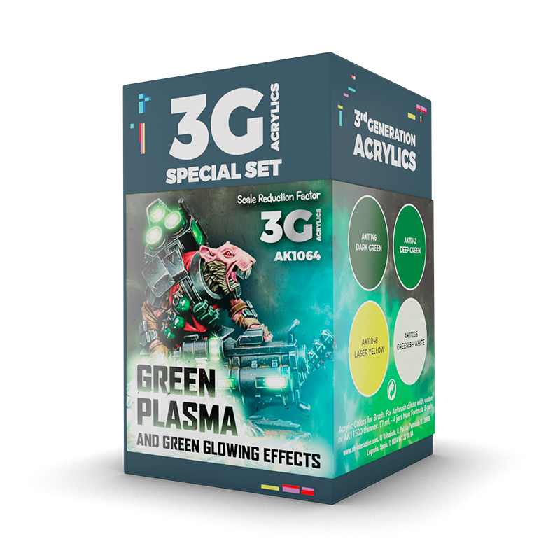 AK: WARGAME COLOR SET. GREEN PLASMA