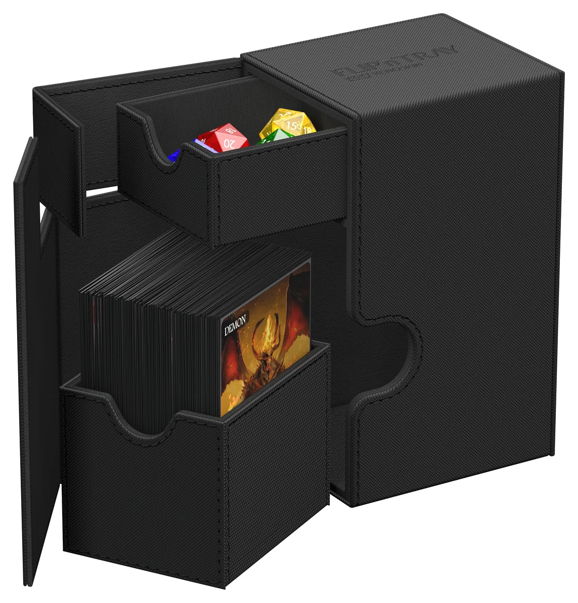 Ultimate Guard: Deckbox Flip'n'Tray 80+ Monocolor Schwarz