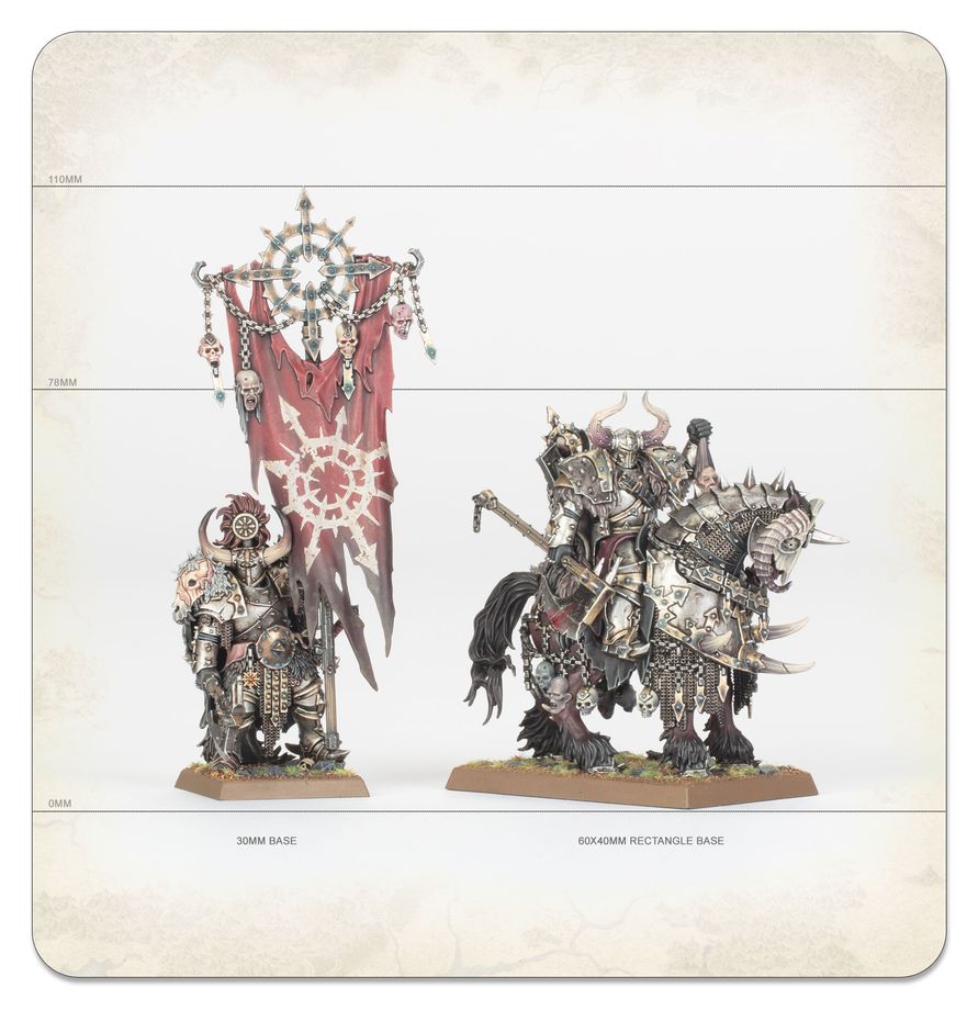 Miniatur, Modell, Warhammer, Schädeldekor, auf dem Pferd